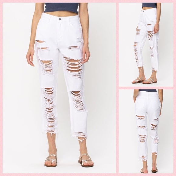 🔥CELLO🔥HIGH RISE DISTRESSED JEANS - Picture 2 of 4